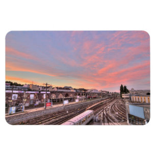 Sunset Over Spittelau, Vienna Austria Magnet