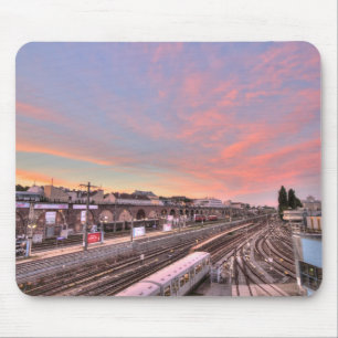 Sunset Over Spittelau, Vienna Austria Mouse Pad