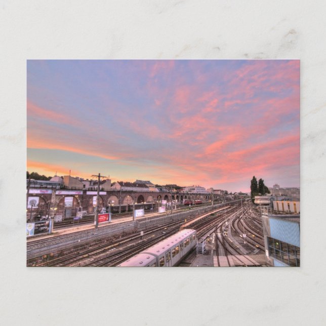 Sunset Over Spittelau, Vienna Austria Postcard (Front)