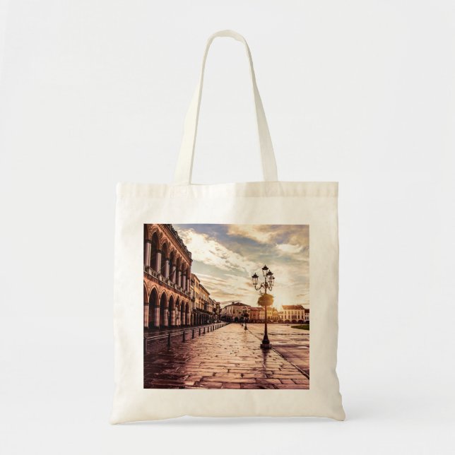 Sunset over square in Padova in Italy Tote Bag (Front)