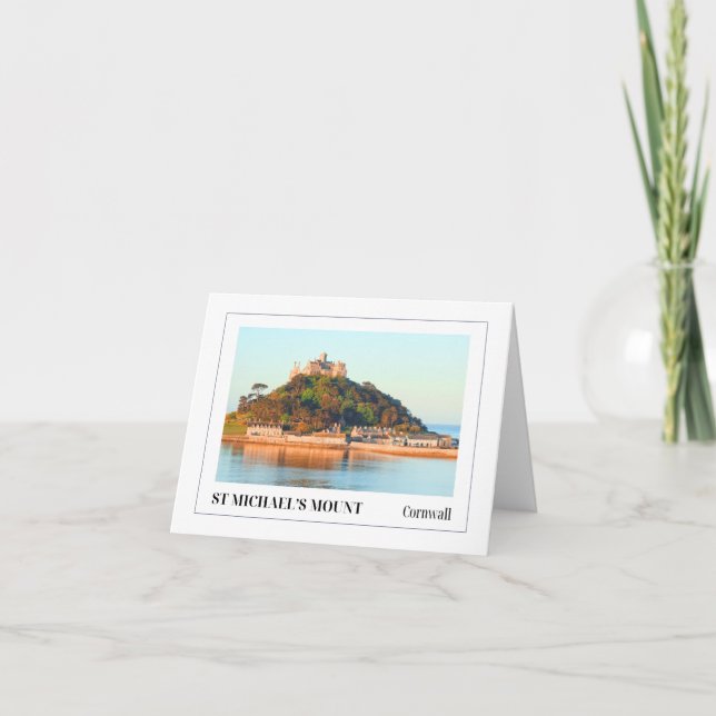 Sunset over St Michael’s Mount, Cornwall Card (Front)
