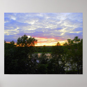 Sunset over Stilwell Pond (14x11 inches) Poster
