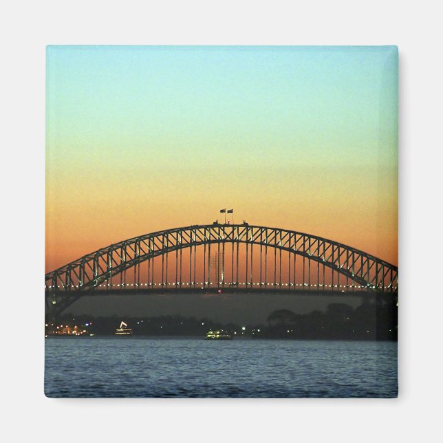 Sunset over Sydney Harbour Bridge, Australia Magnet (Front)