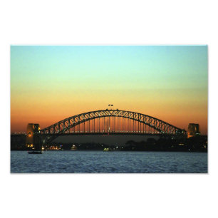Sunset over Sydney Harbour Bridge, Australia Photo Print