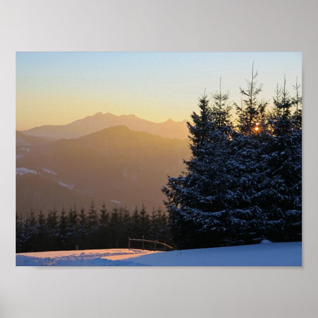Sunset over Tatras Poster (Front)