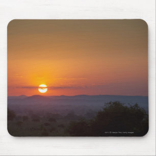 Sunset Over The African Landscape Mouse Pad