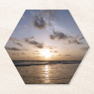 Sunset over the Arabic Sea Paper Coaster