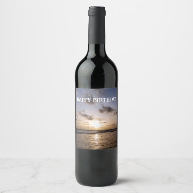 Sunset over the Arabic Sea Wine Label (Front)