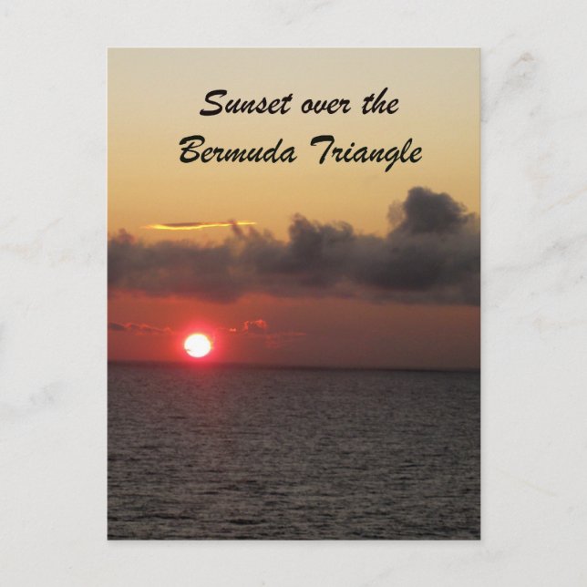 Sunset over the Bermuda Triangle Postcard (Front)