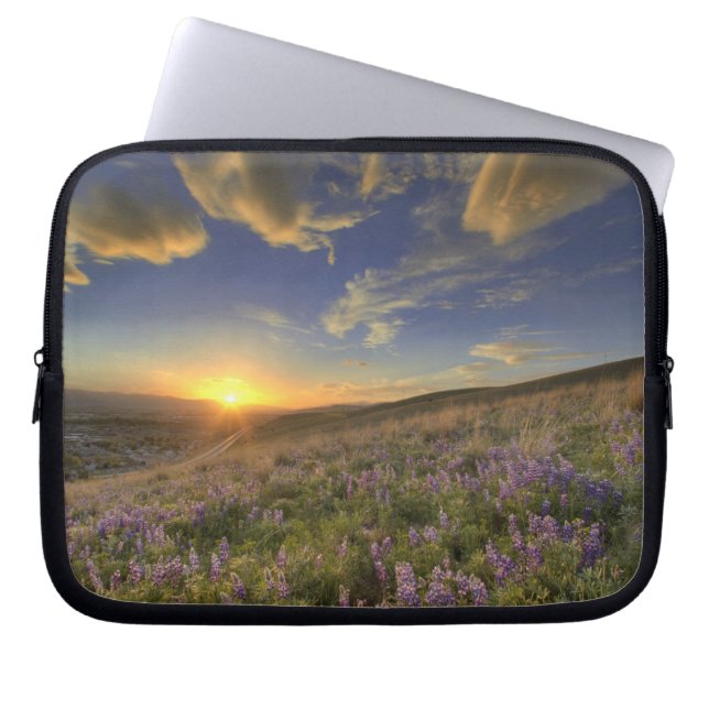 Sunset over the Bitterroot Mountains and vast Laptop Sleeve (Front)