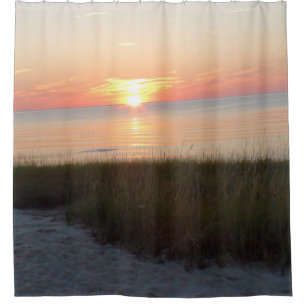 Sunset over the Cape Cod Buzzards Harbour Shower Curtain