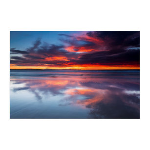 Sunset over the Channel Islands, CA Acrylic Wall Art