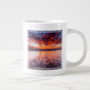 Sunset Over The Channel Islands Large Coffee Mug