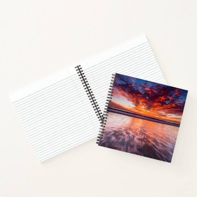 Sunset Over The Channel Islands Notebook (Inside)