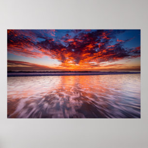 Sunset Over The Channel Islands Poster