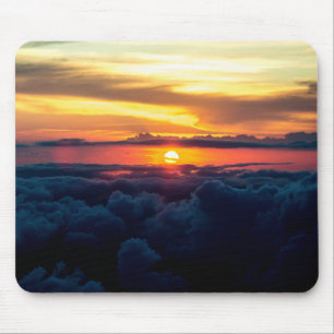 Sunset Over the Clouds Mouse Pad