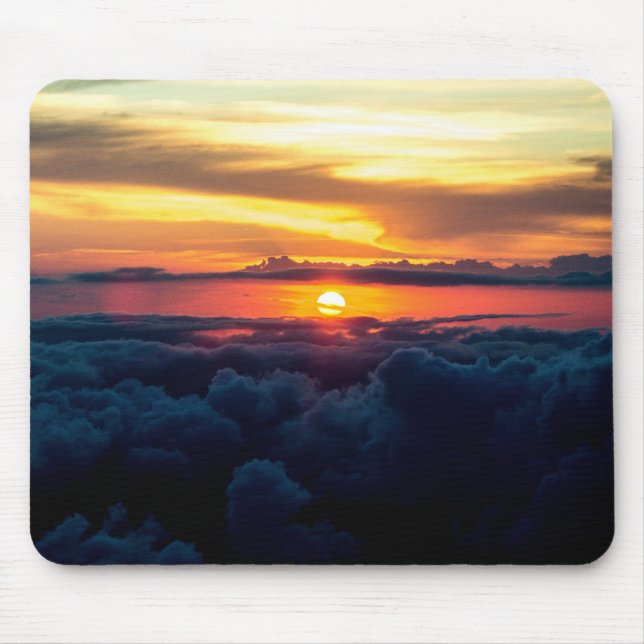 Sunset Over the Clouds Mouse Pad (Front)