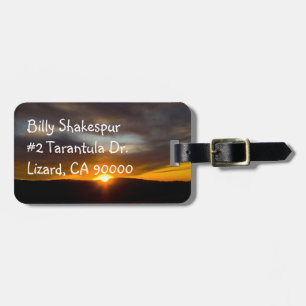 Sunset Over The Hill Luggage Tag