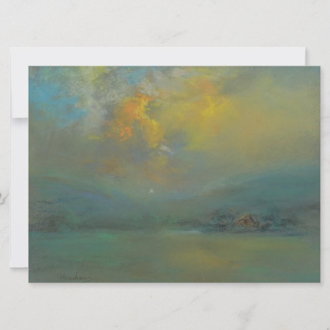 Sunset Over the Hills (by Glenn Cooper Henshaw) Card (Front)