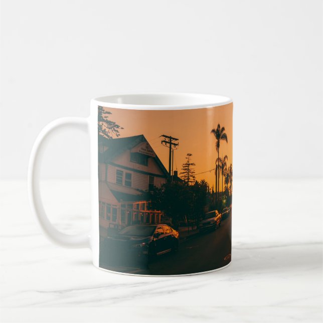 Sunset over the horizon coffee mug (Left)