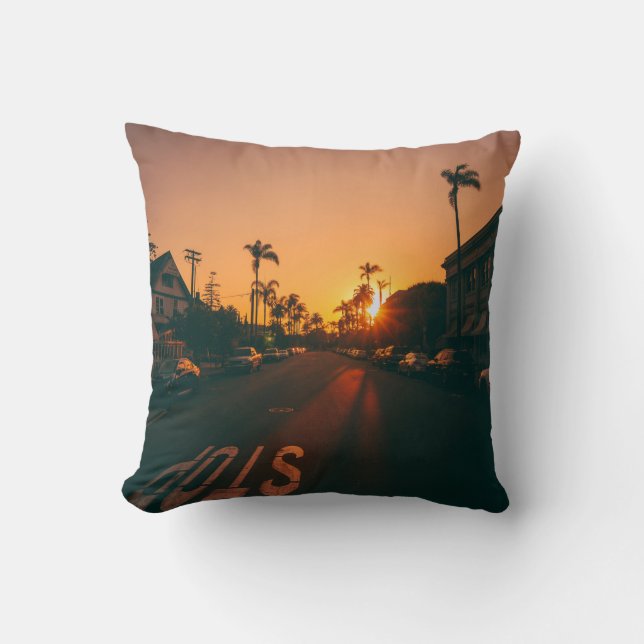 Sunset over the horizon cushion (Front)