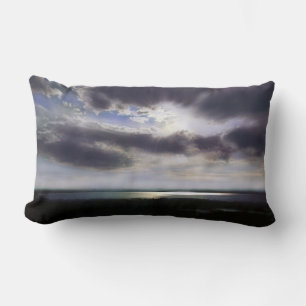 Sunset over the  lake lumbar cushion