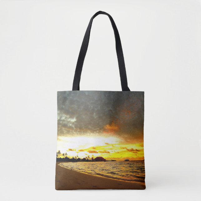 Sunset Over the Maldives Tote Bag (Front)