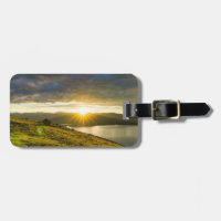 Sunset Over The Mountains Luggage Tag