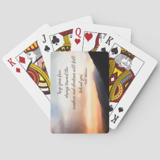 Sunset over the Mountains Playing Cards