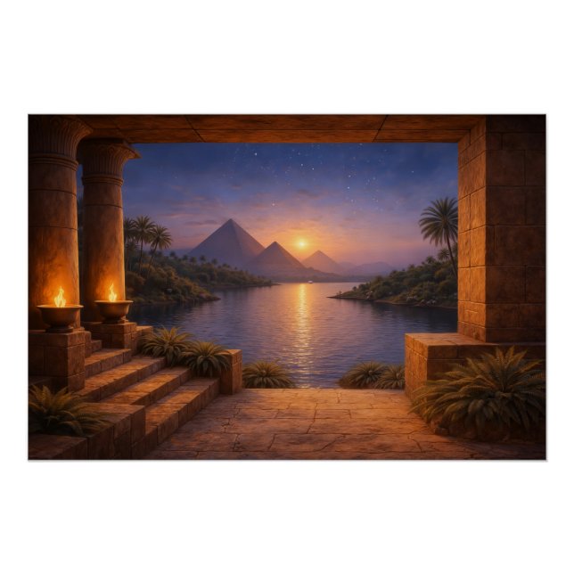 Sunset Over the Nile Poster (Front)