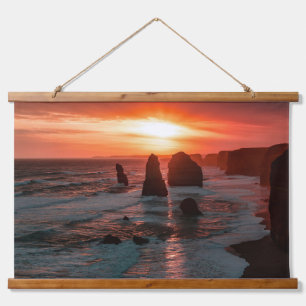 Sunset Over the Ocean Cliffs Wall Art