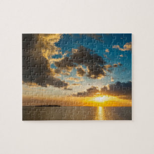 Sunset Over The Ocean, Fiji Jigsaw Puzzle