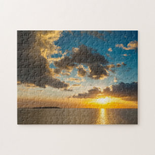 Sunset Over The Ocean, Fiji Jigsaw Puzzle