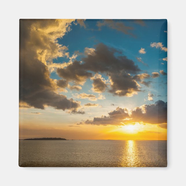 Sunset Over The Ocean, Fiji Magnet (Front)
