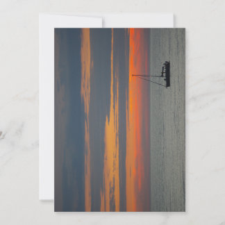 Sunset over the ocean invitation
