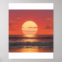 SUNSET OVER THE OCEAN