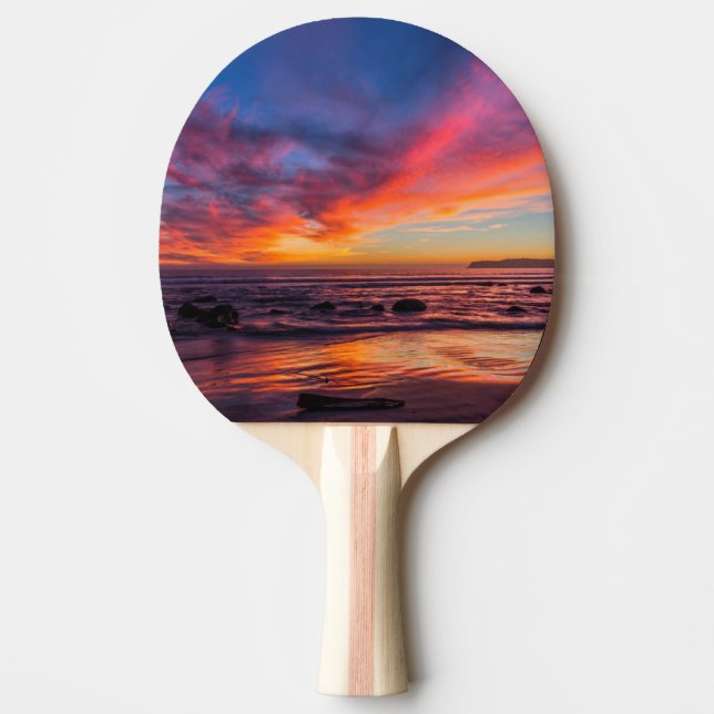 Sunset over the Pacific from Coronado 2 Ping Pong Paddle (Front)
