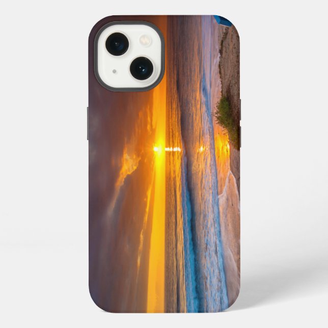Sunset over the Pacific Ocean iPhone Case (Back)