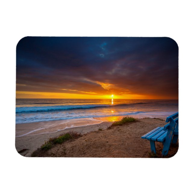Sunset over the Pacific Ocean Magnet (Horizontal)