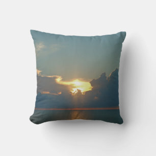 Sunset Over the Pacific Ocean Photo Coast Evening Cushion