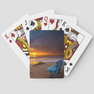 Sunset over the Pacific Ocean Playing Cards