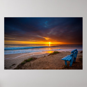 Sunset over the Pacific Ocean Poster