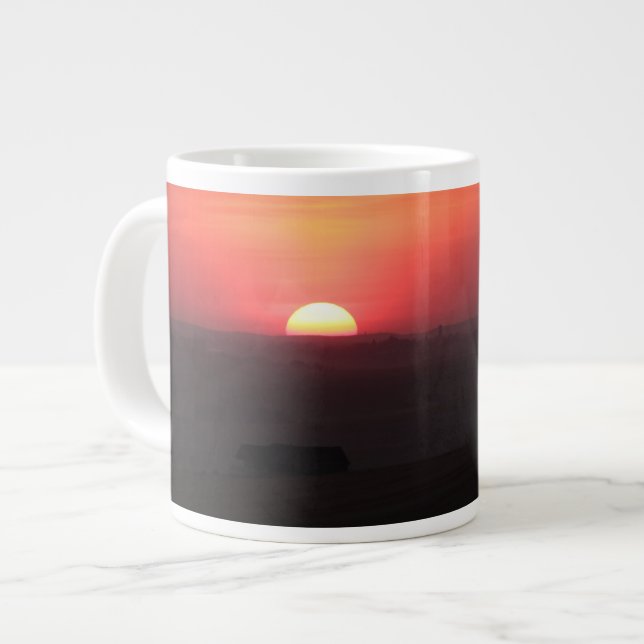 Sunset over the Palouse Large Coffee Mug (Front Left)