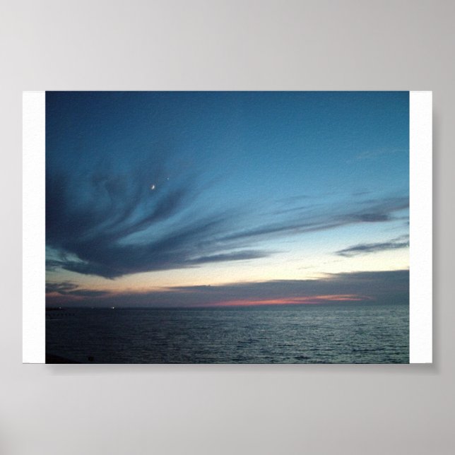 "Sunset Over the Pamlico Sound" Poster (Front)