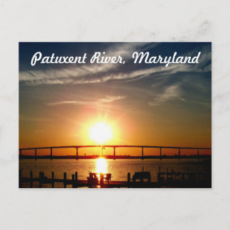 Sunset over the Patuxent River, Solomons Island Postcard