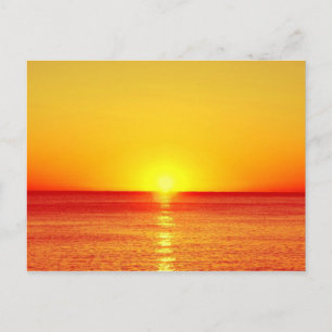 Sunset over the sea postcard