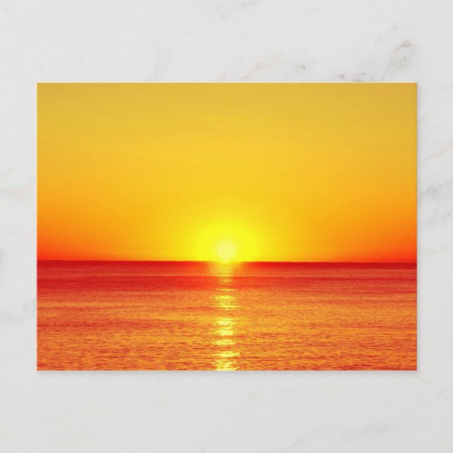 Sunset over the sea postcard (Front)