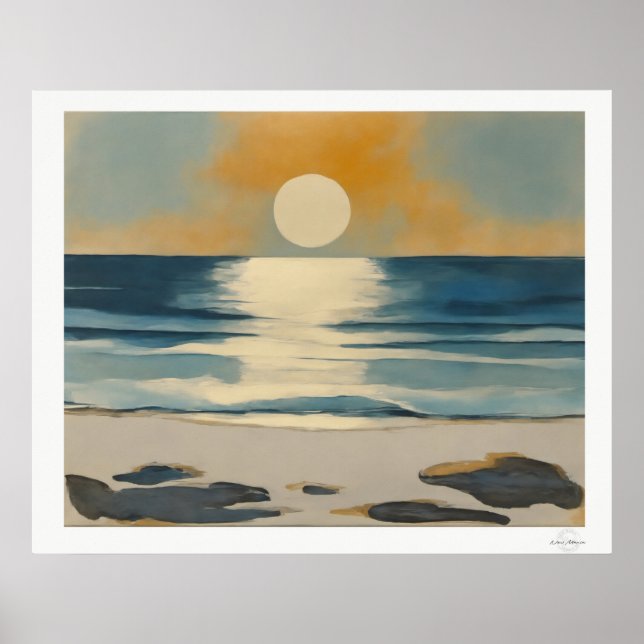 Sunset Over the Sea Poster (Front)