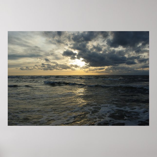 Sunset over the sea poster (Front)