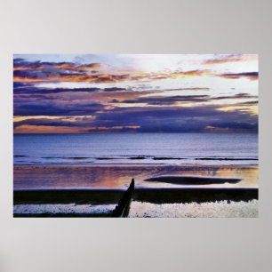 SUNSET OVER THE SEA POSTER